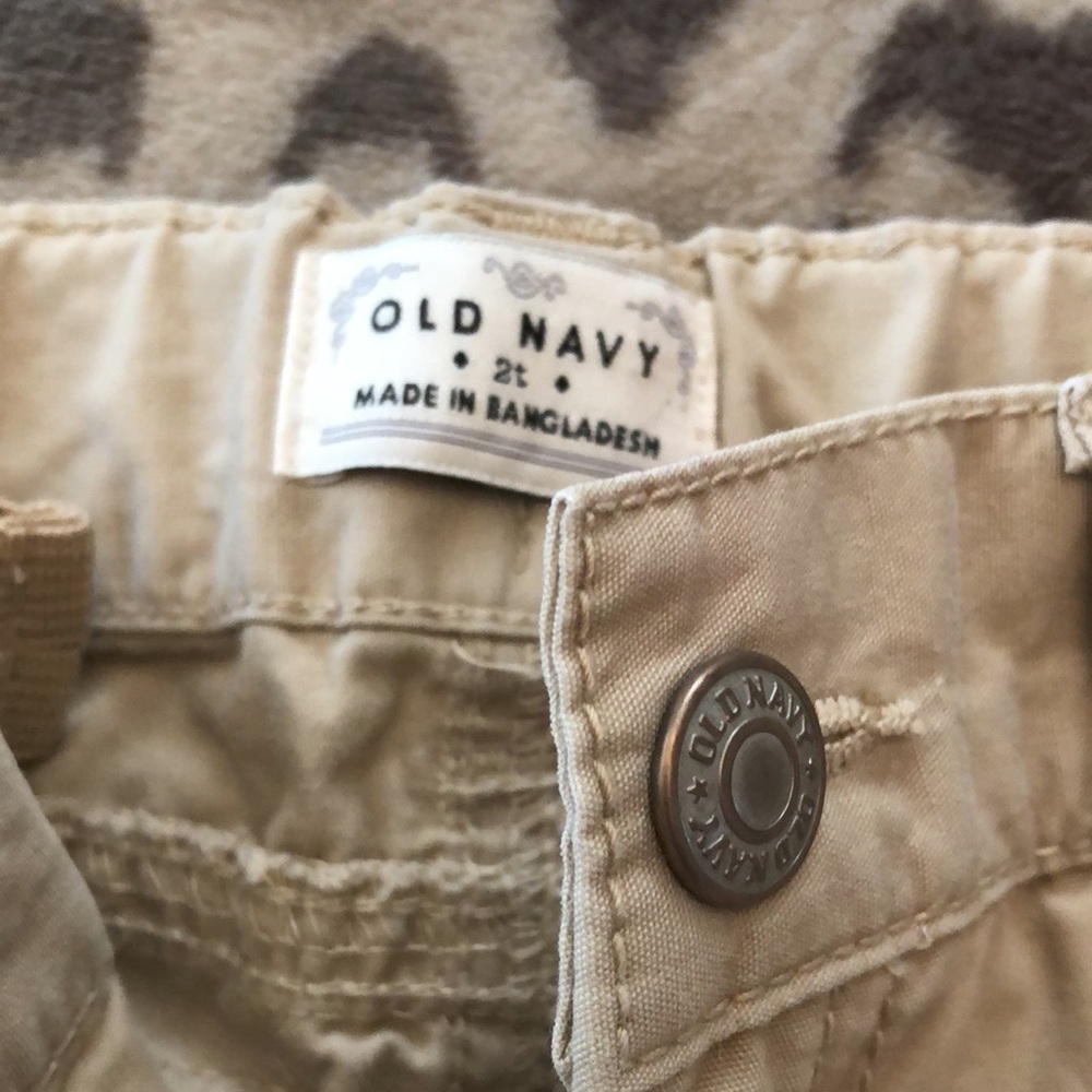 Old Navy Khaki Tan Crop Utility Pant 5 Pocket Size 2t - Picture 9 of 14
